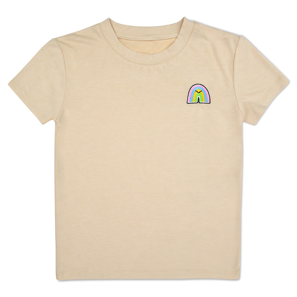 [820-3131S] Rainbow Embroidered T-shirt (Youth Small (6-8))