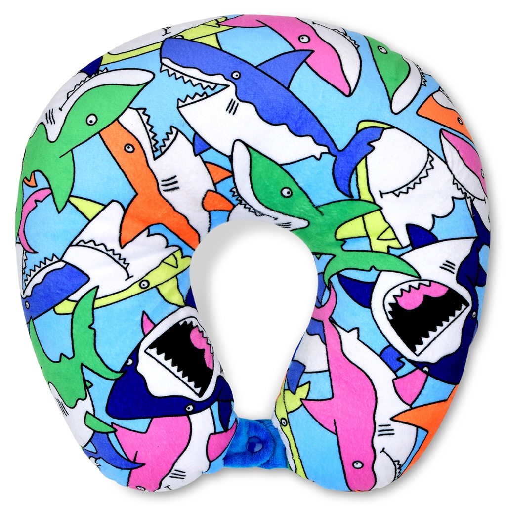 Shark Frenzy Neck Pillow