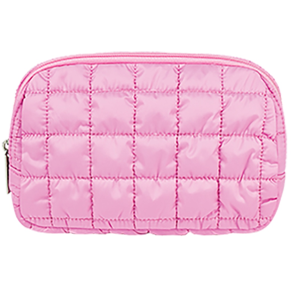 [810-2219] Pink Quilted Belt Bag