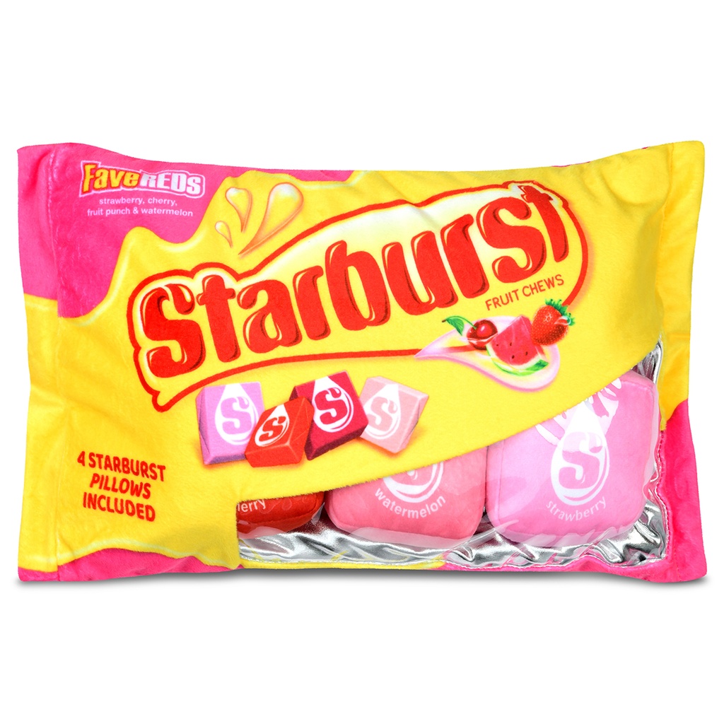 [780-4250] Starburst Fave Reds Packaging Fleece Plush