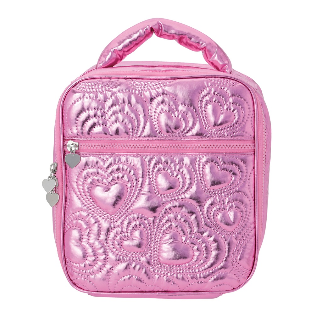 Pink Shining Heart Lunch Tote