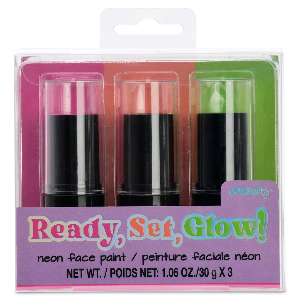 [815-304] Ready, Set, Glow! Neon Face Paint Set