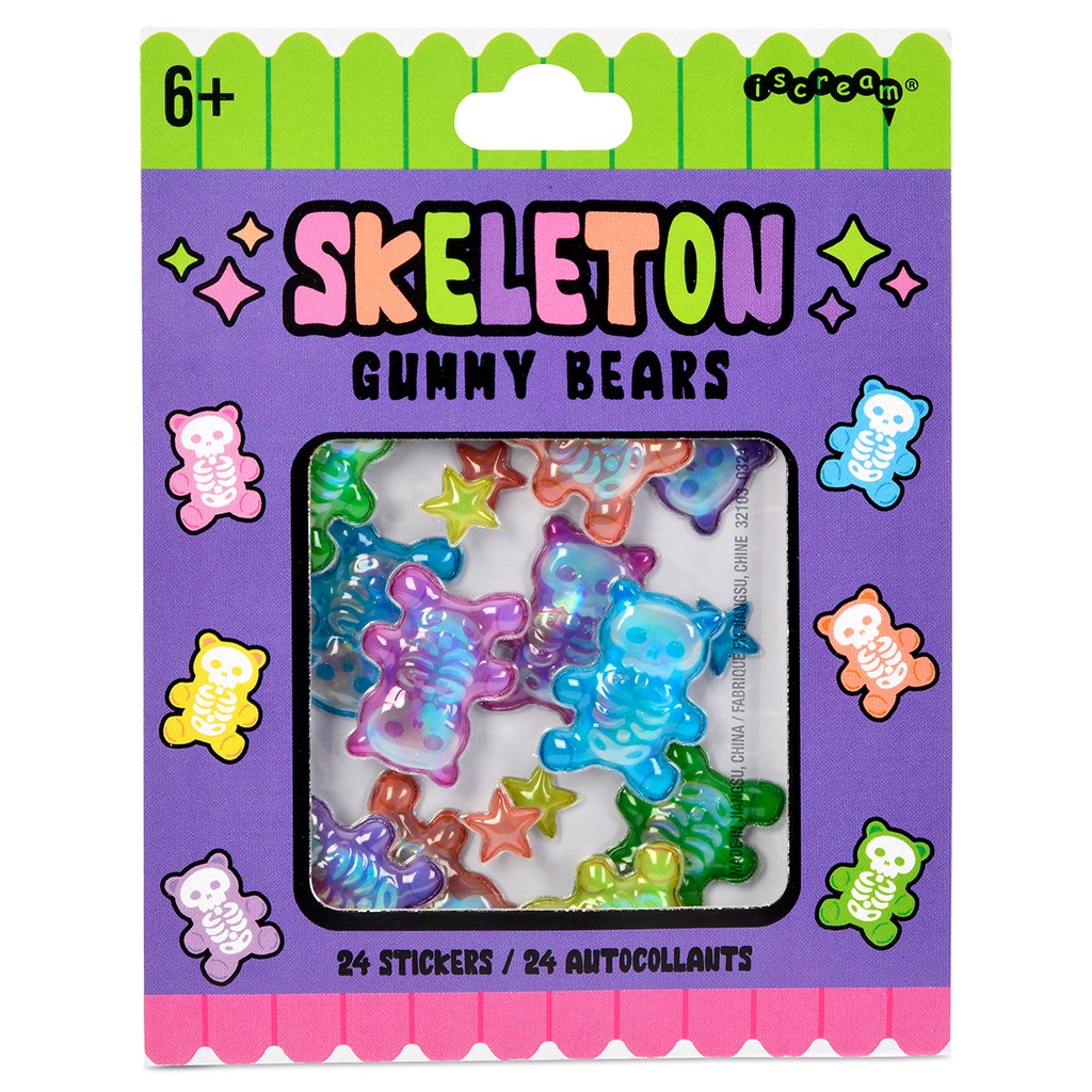 Skeleton Gummy Bears Stickers