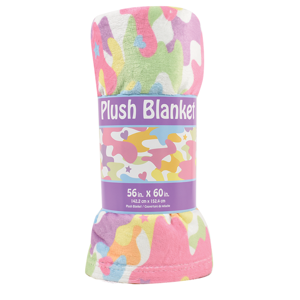 Rainbow Camo Plush Blanket