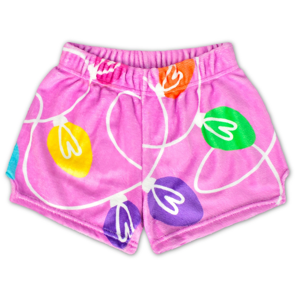 [820-3194AM] Tinsel & Glow Plush Shorts (Adult Medium (8-10))