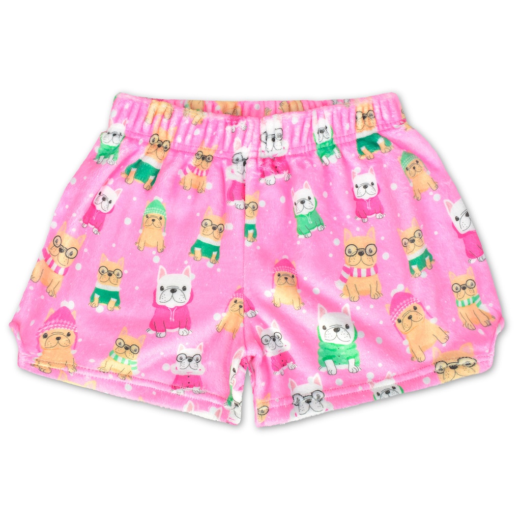 [820-3204AS] Best In Snow Plush Shorts (Adult Small (4-6))