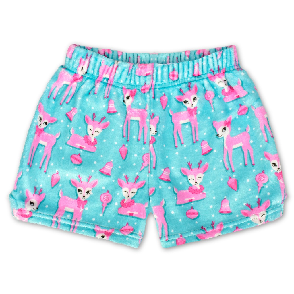 [820-3305AS] Dashing Doe Plush Shorts (Adult Small (4-6))