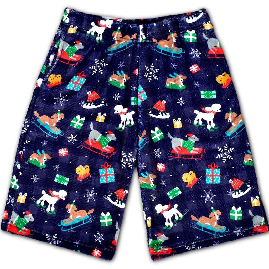 [820-3331XS] Downhill Dogs Plush Board Shorts (X-Small (4-6))