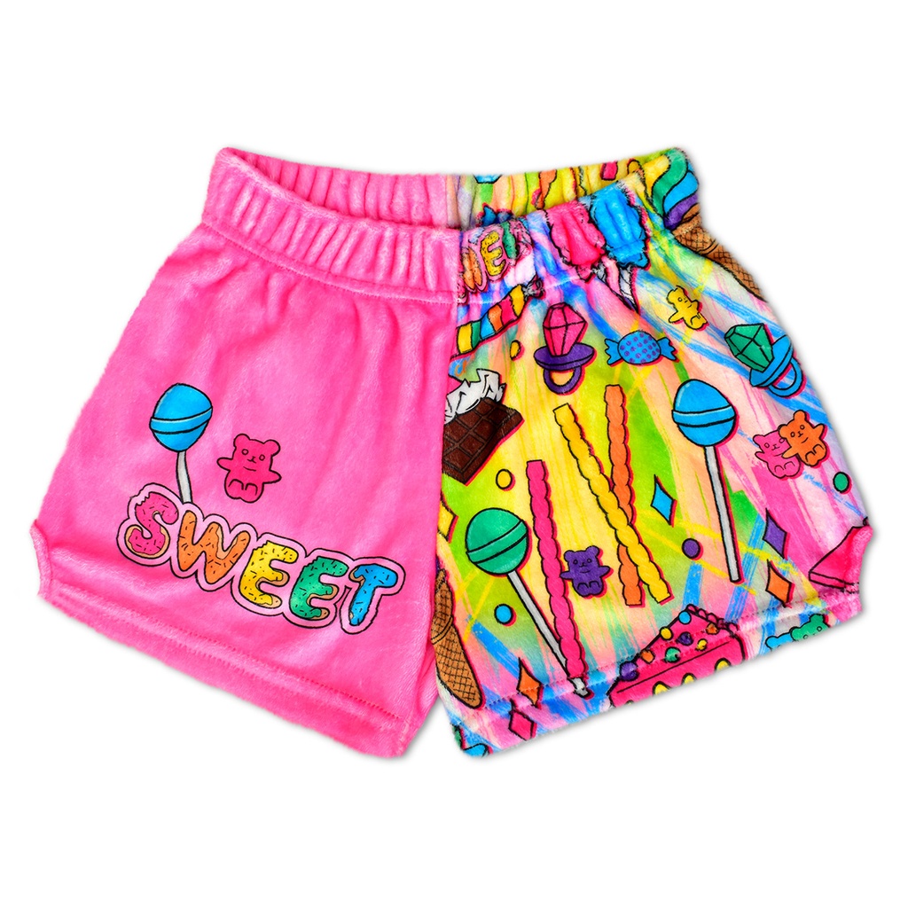 [820-3313AS] Corey Paige I Want Candy Plush Shorts (Adult Small (4-6))