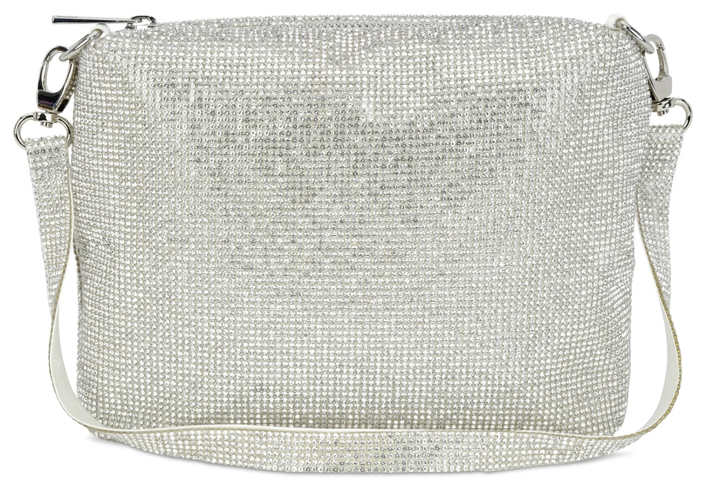 [810-2239] White Crystal Crossbody Bag