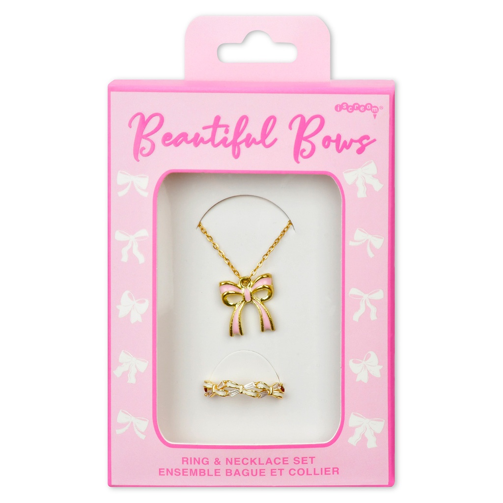 [770-418] Beautiful Bows Ring & Necklace Set