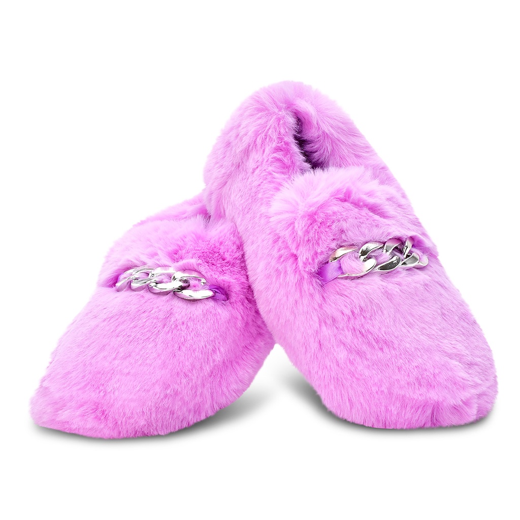 [735-099M] Lavender Loafer Slippers (Medium (4-6))