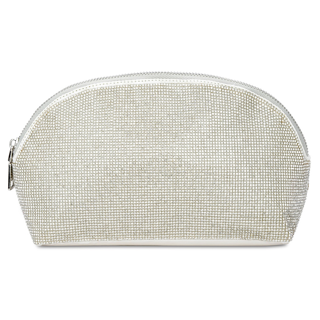 [810-2254] White Crystal Oval Cosmetic Bag