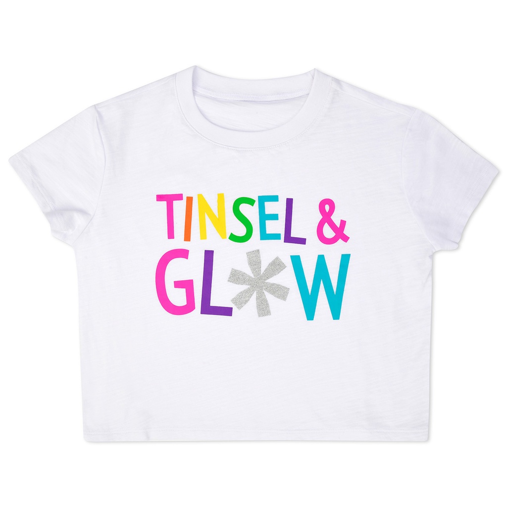 [820-3354M] Tinsel & Glow Boxy Tee (Youth Medium (10-12))