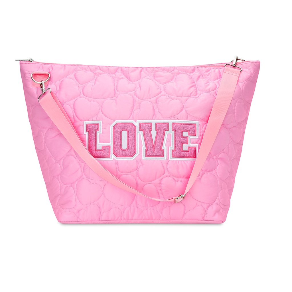 [810-2113] Love Heart Puffy Weekender Bag