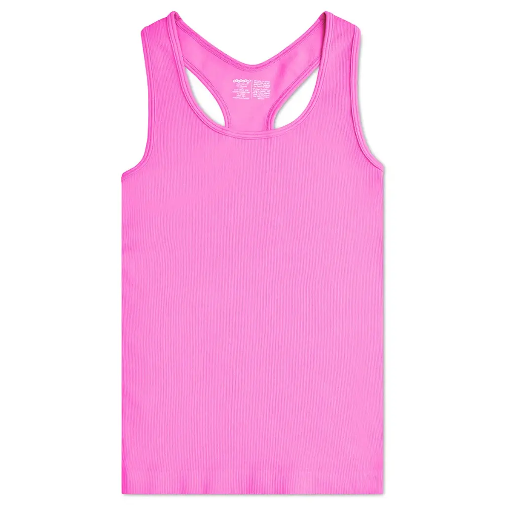 [820-3425S-M] Pretty Pink Ribbed Racerback Tank Top (Youth Small/Medium (7-10))
