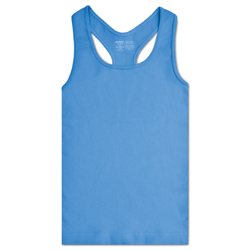 [820-3427S-M] Bright Blue Ribbed Racerback Tank Top (Youth Small/Medium (7-10))