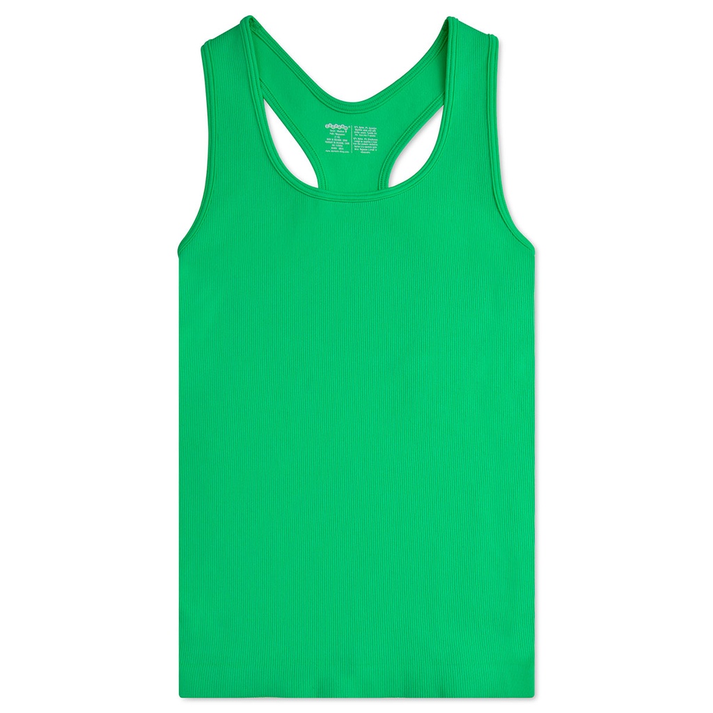 [820-3428S-M] Glam Green Ribbed Racerback Tank Top (Youth Small/Medium (7-10))