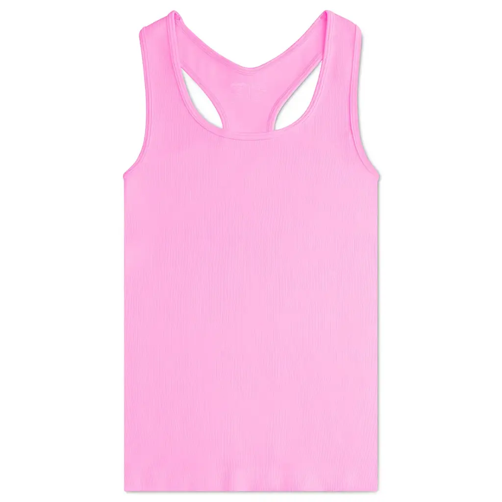 Rose Ribbed Racerback Tank Top