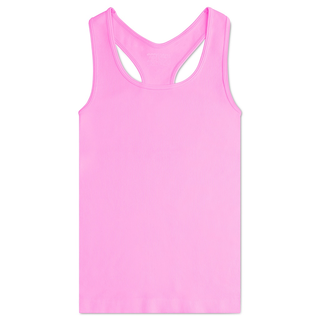 Rose Ribbed Racerback Tank Top