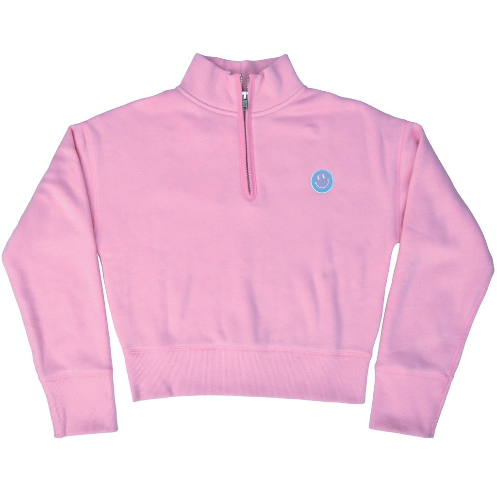 [820-3265S] Smile Rose 1/4 Zip Sweatshirt (Youth Small (6-8))