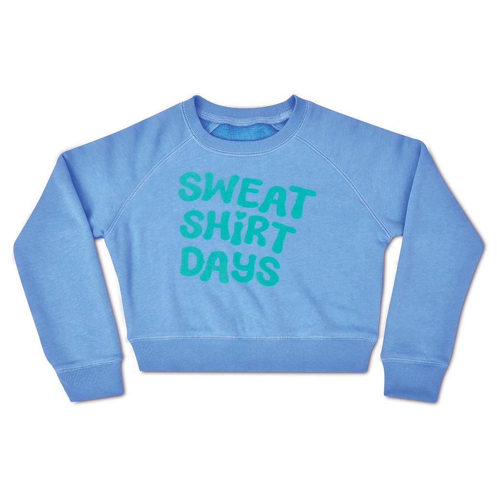 [820-3213S] Sweatshirt Days Bright Blue Basic Crew Neck Sweatshirt (Youth Small (6-8))