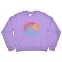 Rainbow Smile Vivid Violet Basic Crew Neck Sweatshirt