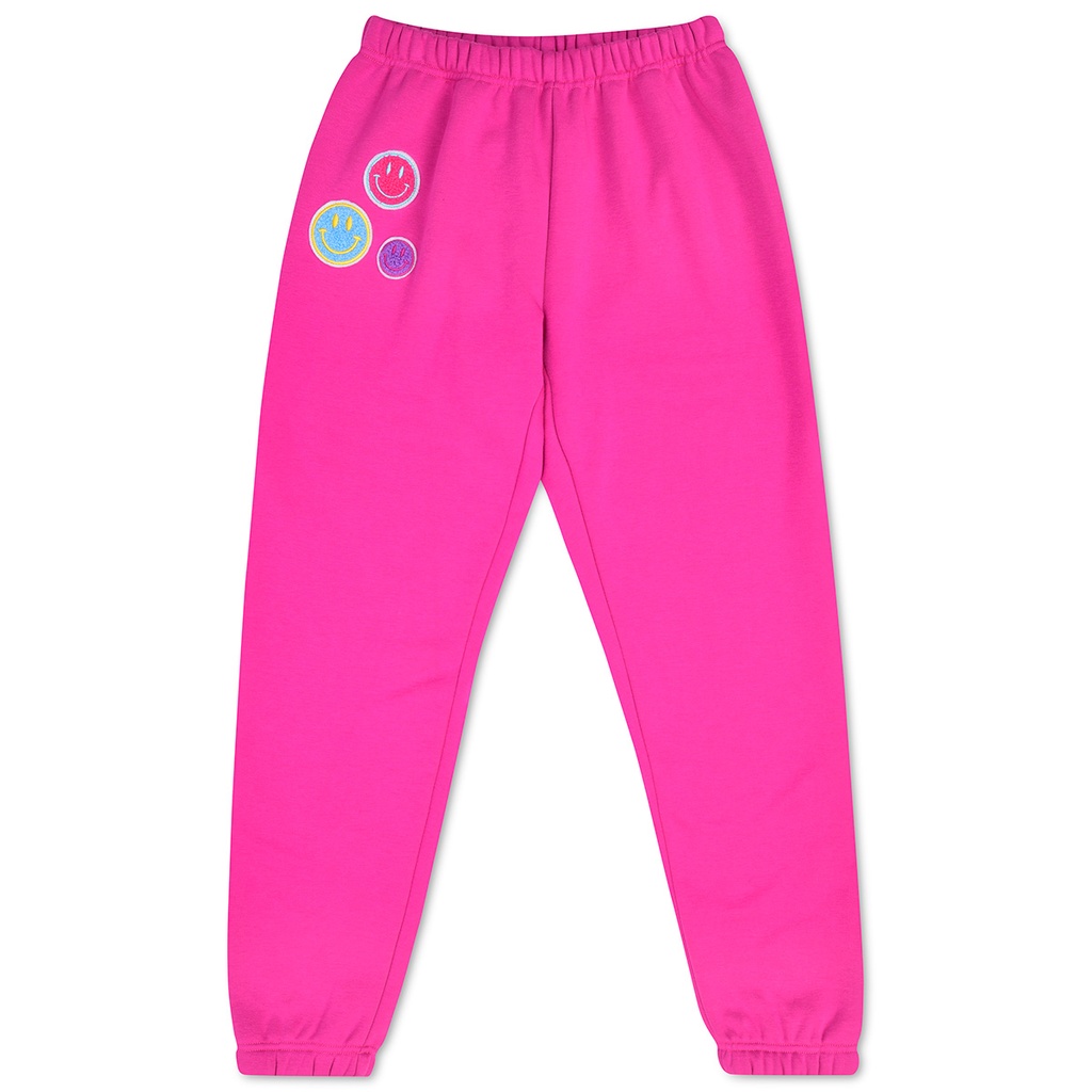 [820-3268S] Smile Party Pretty Pink Basic Sweatpants (Youth Small (6-8))