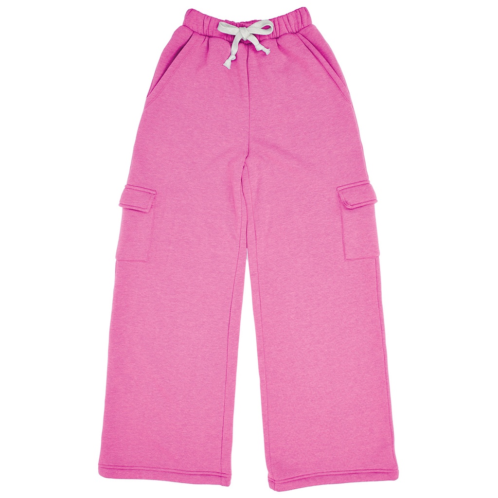 [820-3276L] Pretty Pink Cargo Sweatpants (Youth Large (14))