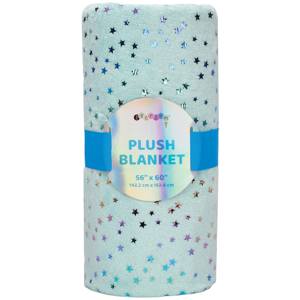 [780-4472] Blue Foil Stars Blanket