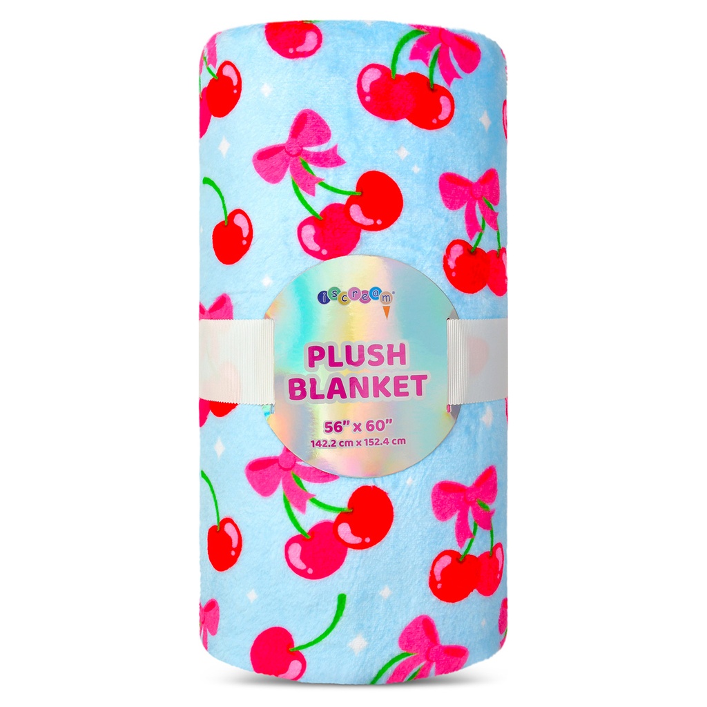 [780-4480] Cheerful Cherries Plush Blanket