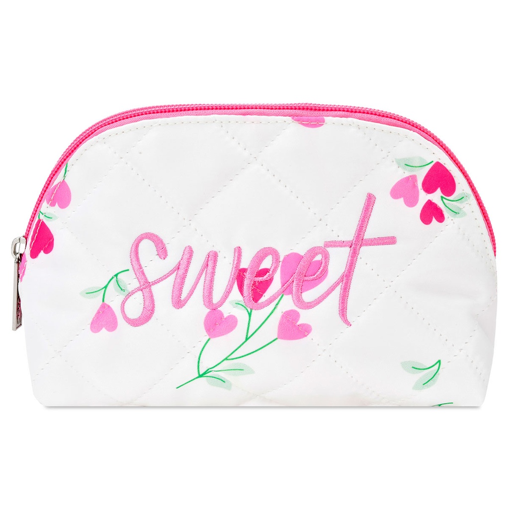 [810-2280] Theme Sweet Quilted Oval Cosmetic Bag