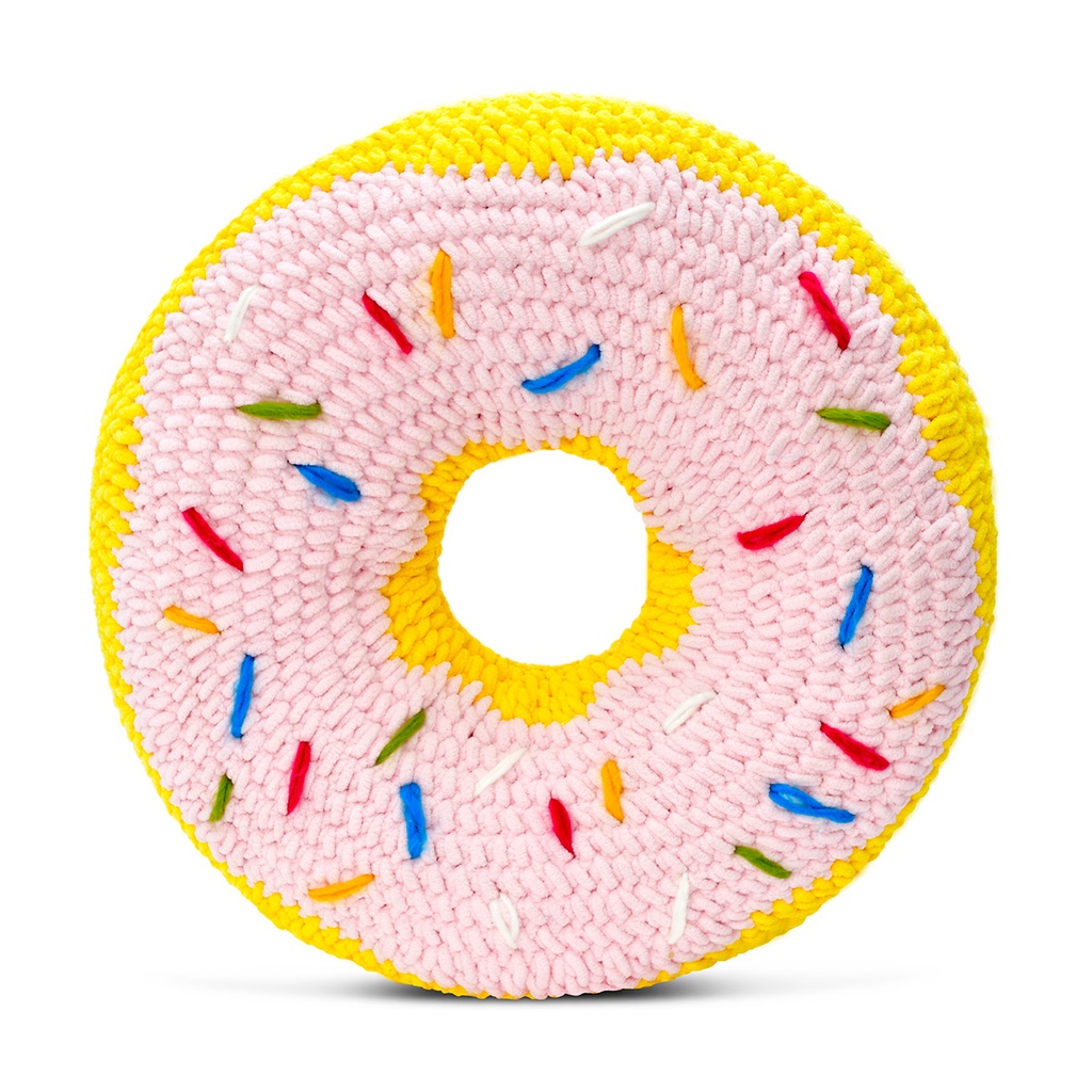 [780-4490] Crochet Donut Pillow