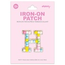 H Alphabet Pastel Bead Iron On Patch