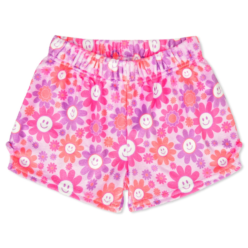 [820-3504XS] Groovy Smiles Plush Shorts (X-Small (4-6))