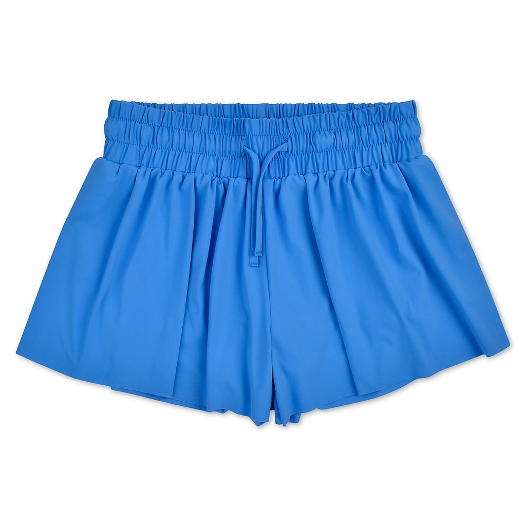 [820-3526S] Bright Blue Butterfly Shorts (Youth Small (6-8))