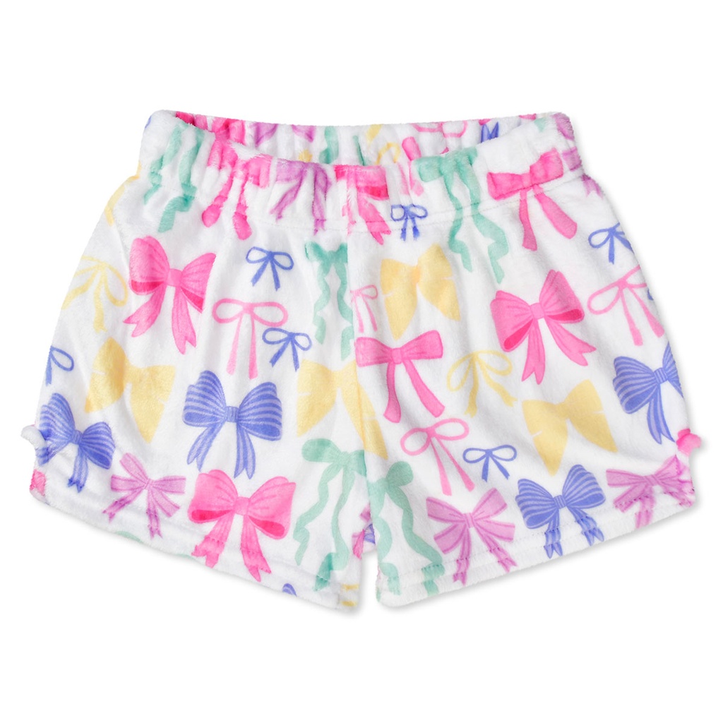 [820-3562XS] Pretty Bows Plush Shorts (X-Small (4-6))