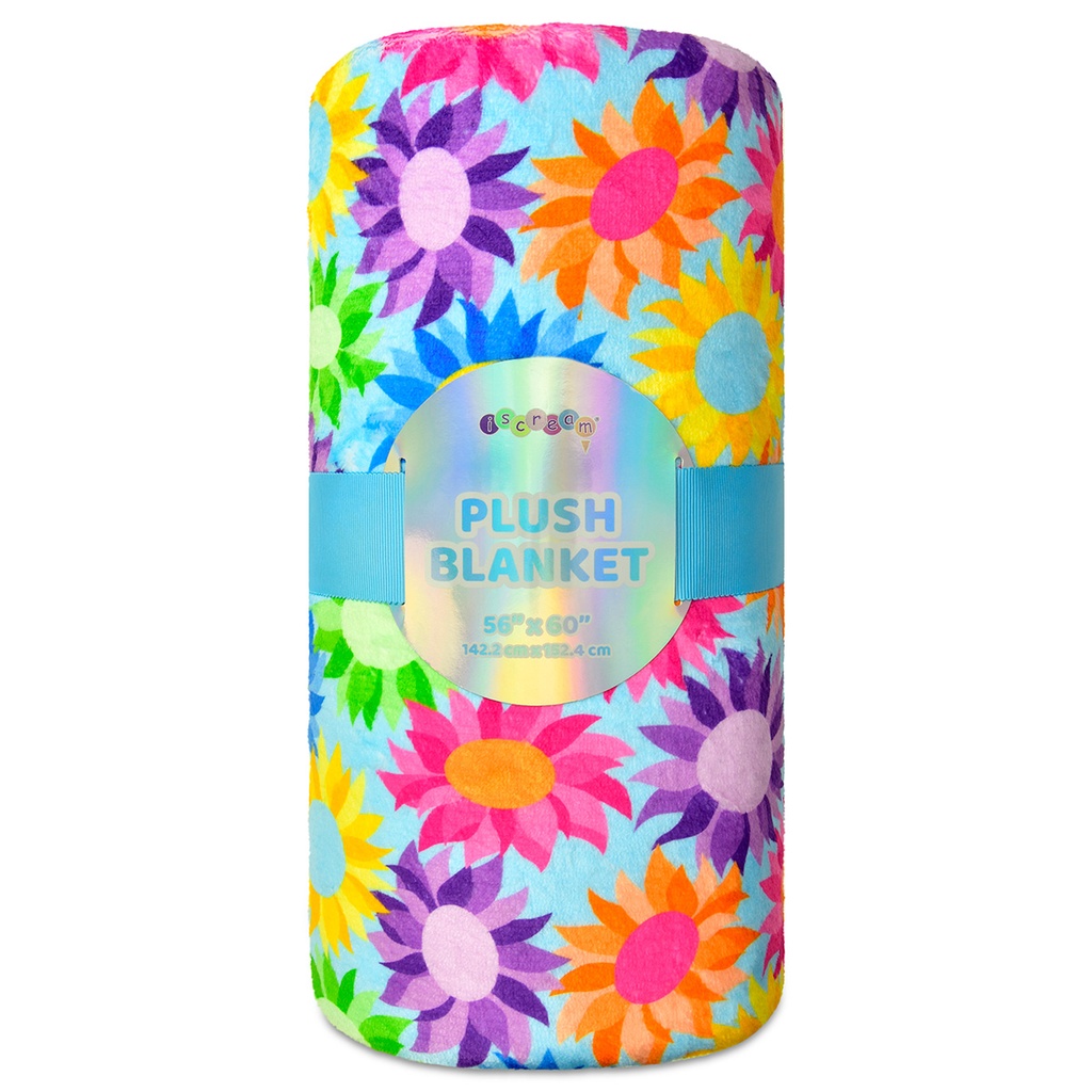 [780-4533] Colorful Sunflowers Plush Blanket