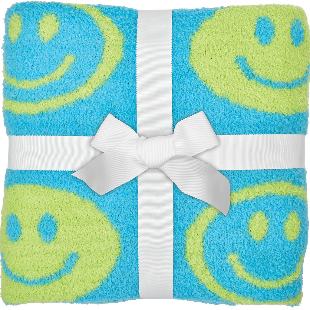 [780-4542] Smiles Cozy Knit Blanket