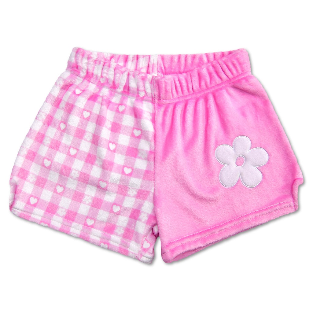 [820-3515L] Theme Lake Life Plush Shorts (Large (14))