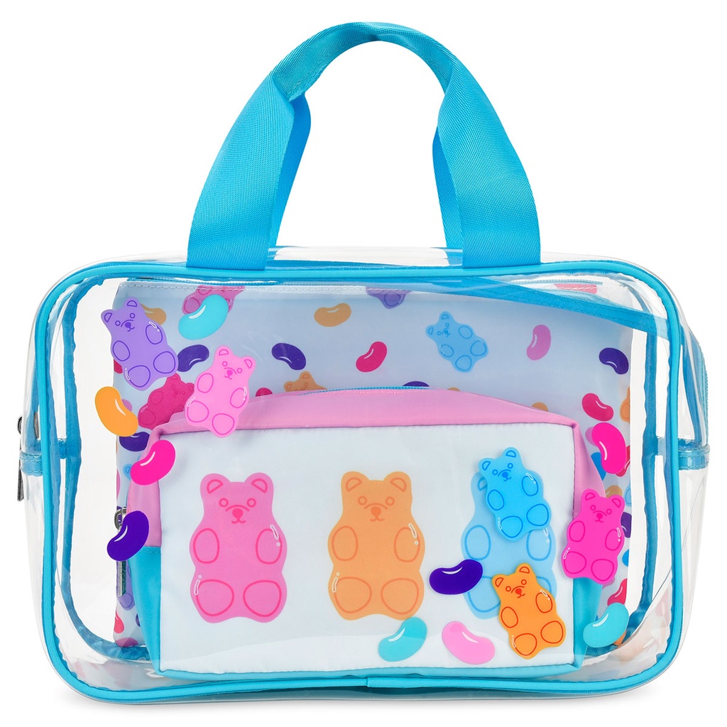 [810-2295] Jelly Bears Cosmetic Bag Trio 