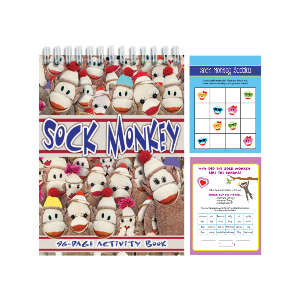 Sock Monkey Activity Book