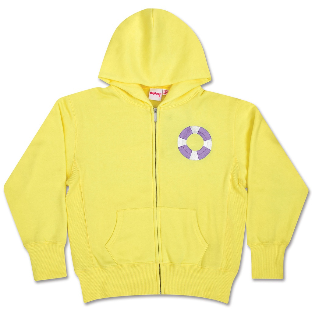[820-3664S] Butter Yellow Boat Life Zip Up Hooded Sweatshirt (Youth Small (6-8))