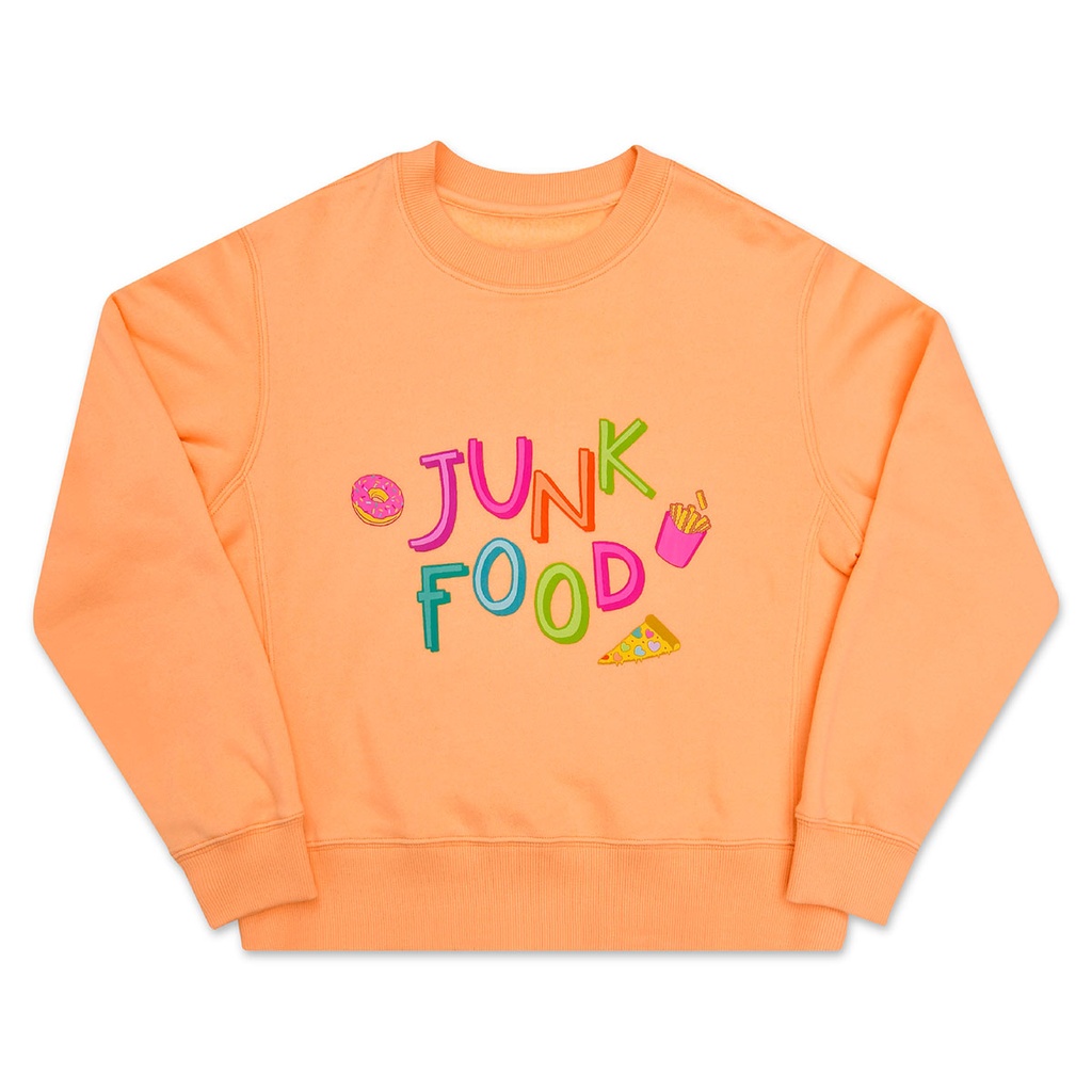 [820-3666S] Corey Paige Melon Junk Food Crew Sweatshirt (Youth Small (6-8))