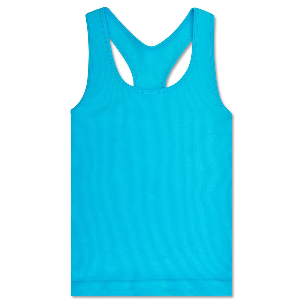 [820-3676S-M] Turquoise Ribbed Racerback Tank Top (Youth Small/Medium (7-10))