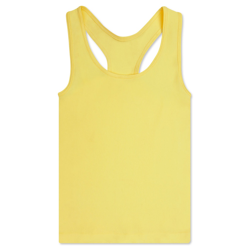 [820-3680S-M] Butter Yellow Ribbed Racerback Tank Top (Youth Small/Medium (7-10))