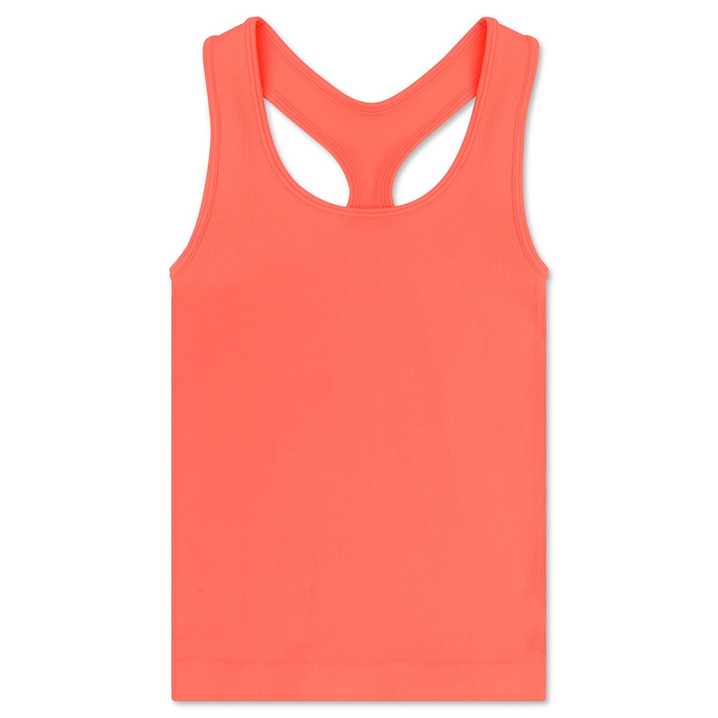 [820-3690S-M] Deep Orange Ribbed Racerback Tank Top (Youth Small/Medium (7-10))