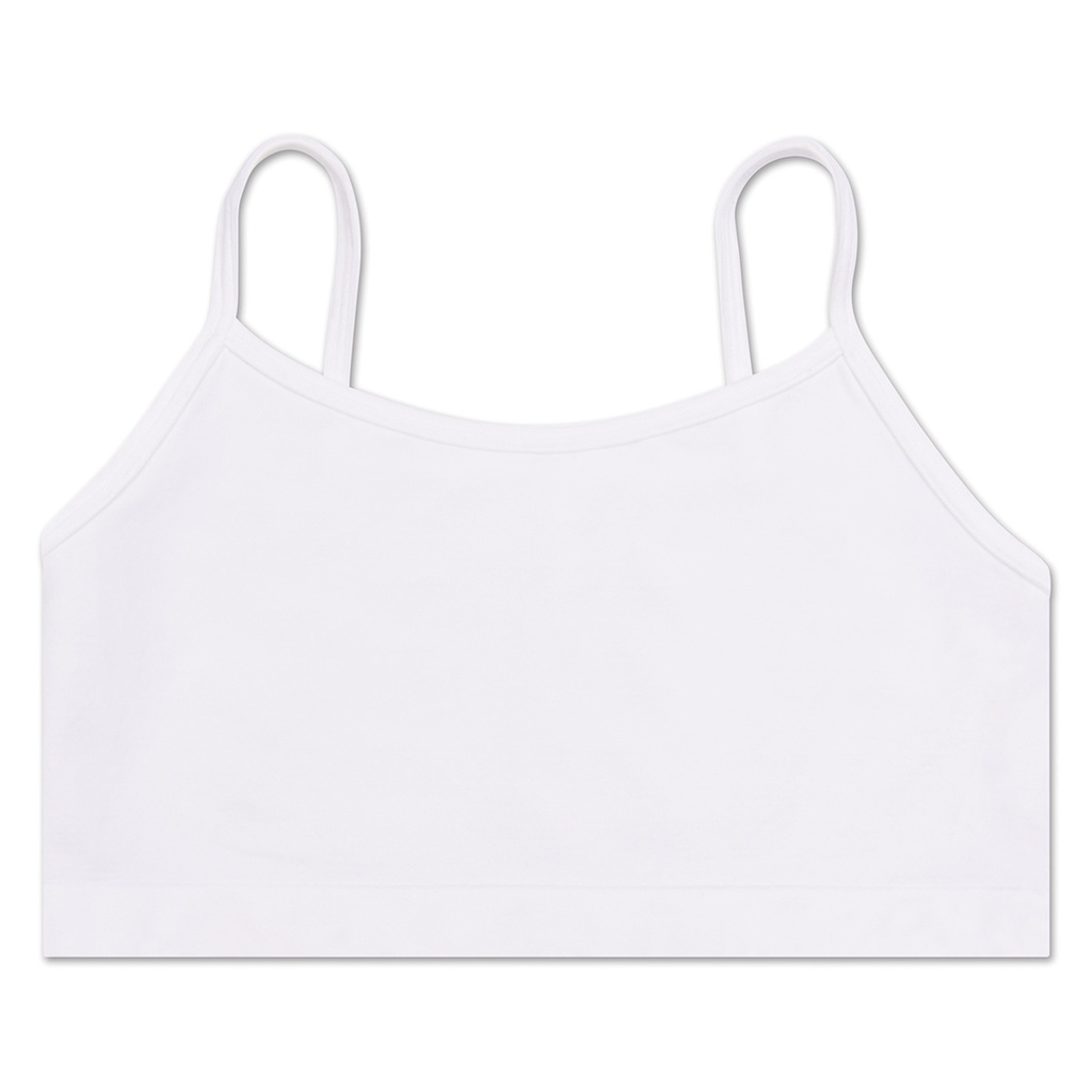 [820-3682S-M] White Bralette (Youth Small/Medium (7-10))