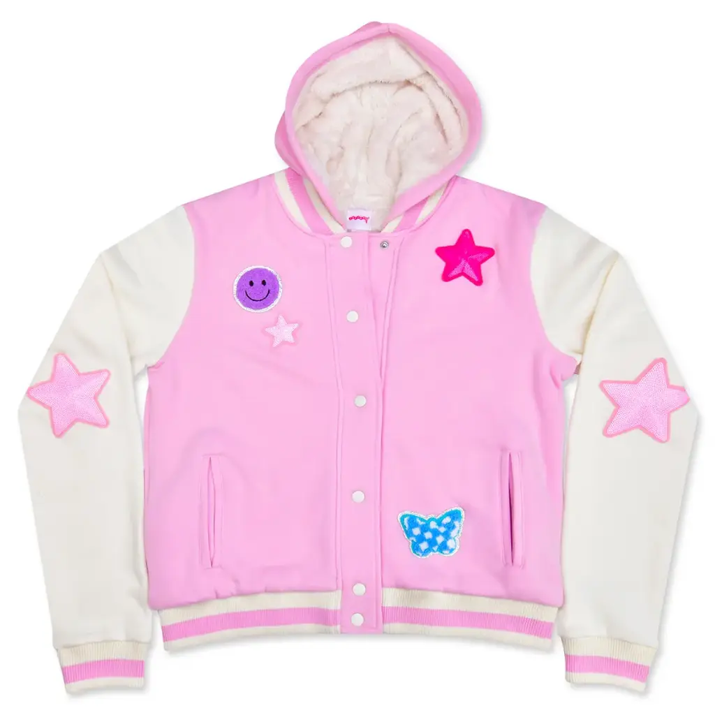 [820-3669AS] Check It Out Varsity Sweatshirt Jacket (Adult Small (4-6))
