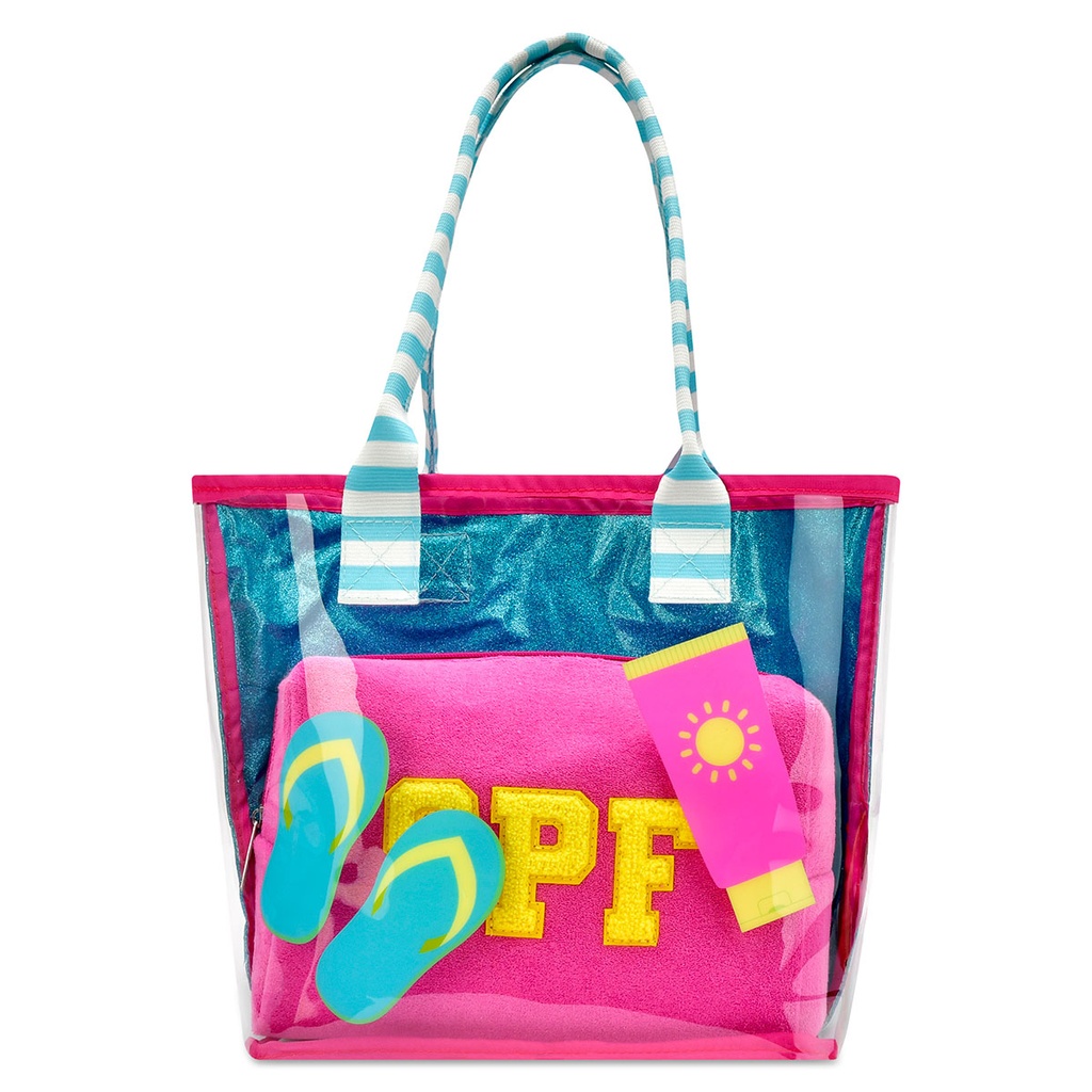 [810-2318] Pool Party Clear Tote 2-Piece Set